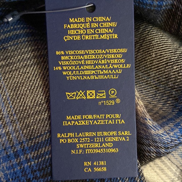Polo Ralph Lauren Plaid Twill Shirt Dress Blue ~ NWT - Picture 10 of 10